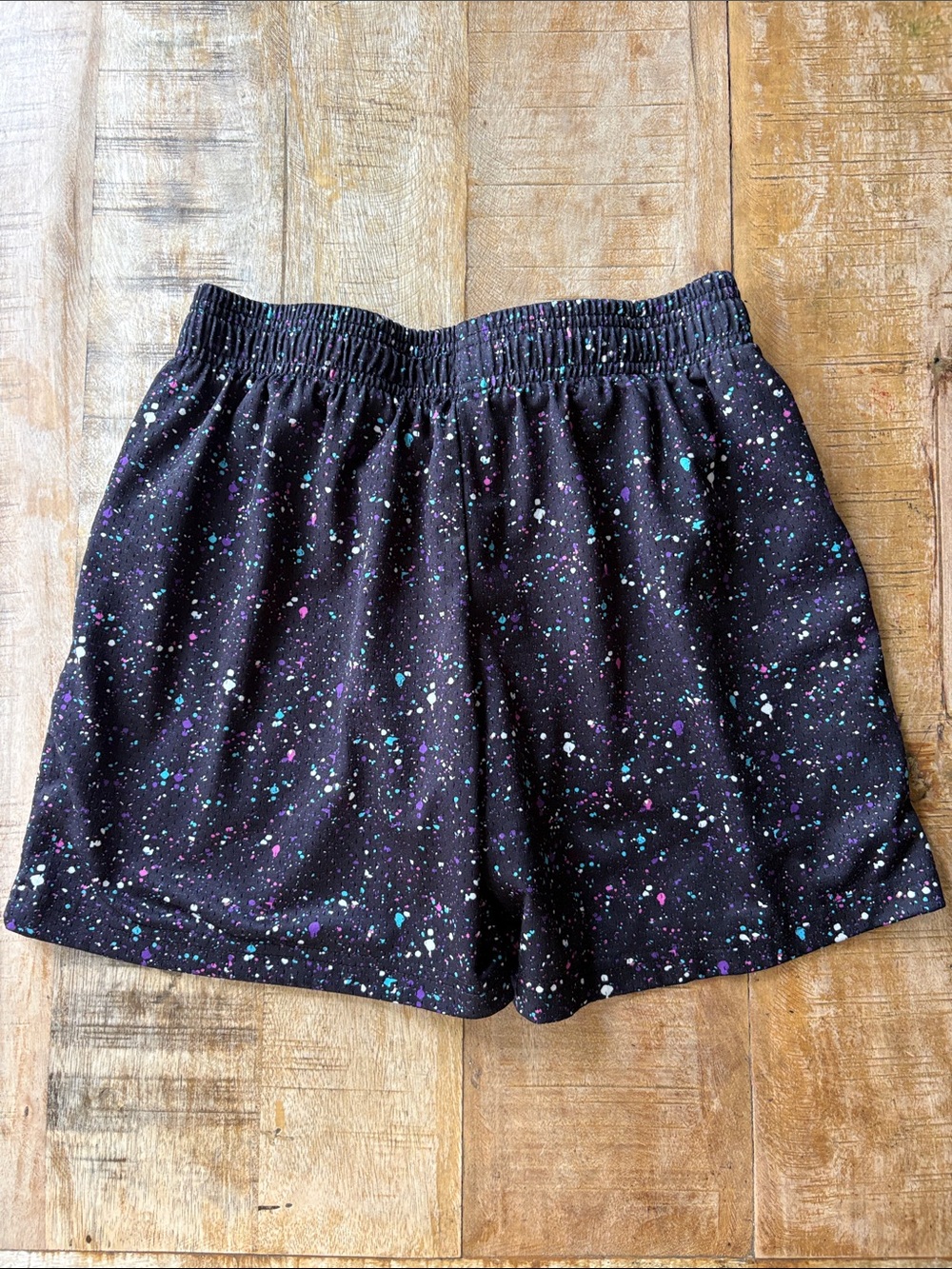 NWOT BL 101 Boys Black Splatter Athletic Shorts YL - Picture 3 of 6